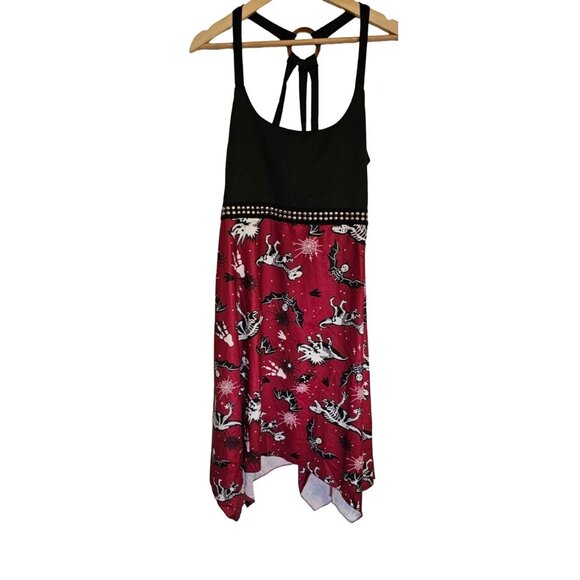 Dressfi Dresses & Skirts - Woman's Dress Size 12 Black Goth Holloween Skeleton